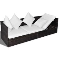 Шезлонг Кафяво 200 x 60 x 58 см полиратан