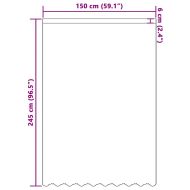 Перде от дантела С завеси Флорален Бяло 245x150см Полиестер