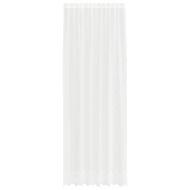 Перде от дантела С завеси Флорален Бяло 280 x 150 см Полиестер