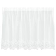 Перде от дантела С завеси Флорален Бяло 120 x 200 cm Полиестер