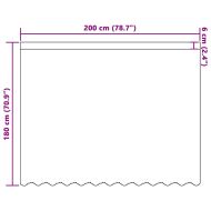 Перде от дантела С завеси Флорален Бяло 180 x 200 cm Полиестер