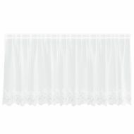 Перде от дантела С завеси Флорален Бяло 80 x 300 cm Полиестер