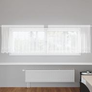 Перде от дантела С завеси Флорален Бяло 100 x 300 cm Полиестер