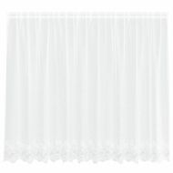Перде от дантела С завеси Флорален Бяло 140 x 300 cm Полиестер