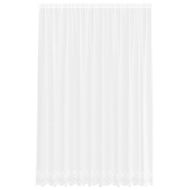 Перде от дантела С завеси Флорален Бяло 300 x 300 cm Полиестер