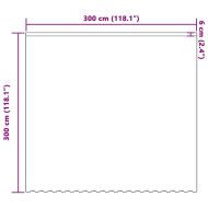 Перде от дантела С завеси Флорален Бяло 300 x 300 cm Полиестер