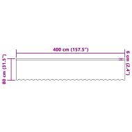 Перде от дантела С завеси Флорален Бяло 80 x 400 см Полиестер