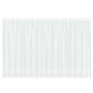 Перде от дантела С завеси Флорален Бяло 140 x 400 см Полиестер