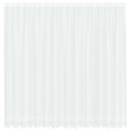 Перде от дантела С завеси Флорален Бяло 220 x 400 см Полиестер