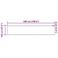 Перде от дантела С завеси Флорален Бяло 120 x 500 cm Полиестер