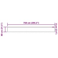 Перде от дантела С завеси Флорален Бяло 80 x 750 см Полиестер