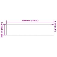 Перде от дантела С завеси Флорален Бяло 260 x 1200 см Полиестер