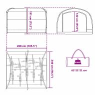 Наметало с покрив С въздушен отдушник Зелен Полиестер