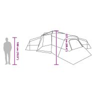 Семейна палатка с покрив Зелен 833 x 585 x 216 см тафта