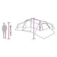 Семейна палатка с покрив Синьо 833 x 585 x 216 см тафта