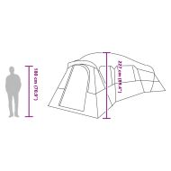 Семейна палатка с покрив Сив и оранжев 762 x 655 x 218 см тафта