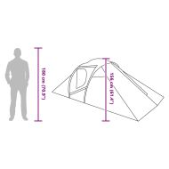 тунелна палатка с покрив Сив и оранжев 510 x 240 x 156 см тафта