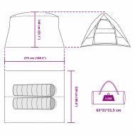 Къмпинг наметало с покрив Зелен 275 x 230 x 140 см тафта