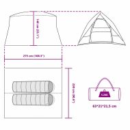 Къмпинг наметало с покрив Синьо 275 x 230 x 140 см тафта