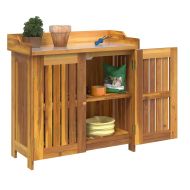 Градинско шкафче Кафяво 78 x 36,5 x 78см Солидно акациево дърво
