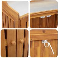 Градинско шкафче Кафяво 93 x 41.5 x 98см Солидно акациево дърво