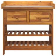 Градинско шкафче Кафяво 78 x 36,5 x 78см Солидно акациево дърво