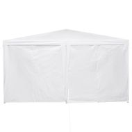 Парти шатър Бяло 400 x 400 x 266 см Полиестер и стомана