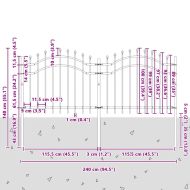 Градска ограда Сив 140 cm Прахово покритие стомана