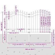 Градска ограда Сив 165 cm Прахово покритие стомана