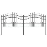 Градска ограда Сив 115 cm Прахово покритие стомана