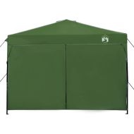 Шатър с автоматично отваряне Зелен 300 x 300 cm текстил