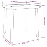 Шезлонг с маса 2 pcs Кафяв, черен 40 x 40 x 40.5 см полиратан