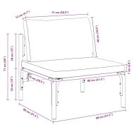 Мебели за открито с възглавница с възглавница Антрацит Стомана