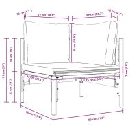 Мебели за открито с възглавница с възглавница Антрацит Стомана