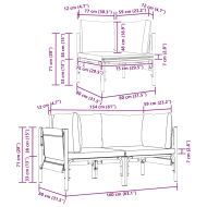 Мебели за открито с възглавница с възглавница Антрацит Стомана