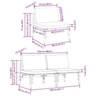 Мебели за открито с възглавница с възглавница Антрацит Стомана