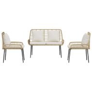 Комплект за хранене в градината 3 pcs Кафяво Черно Кремаво