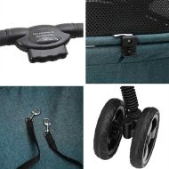 Сгъваема количка за домашни любимци Зелен 81 x 47 x 99 см