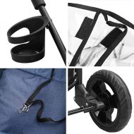 Сгъваема количка за домашни любимци Синьо 78 x 54 x 101 см