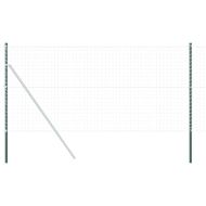 Оградни стълбове 2 pcs Зелен Прахово покритие стомана