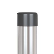 Оградни стълбове 12 pcs Сребрист 60 cm Прахово покритие стомана