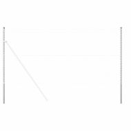 Оградни стълбове 2 pcs Сребрист Прахово покритие стомана