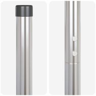 Оградни стълбове 12 pcs Сребрист Прахово покритие стомана