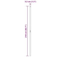 Оградни стълбове 12 pcs Сребрист Прахово покритие стомана