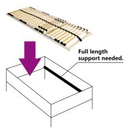 Ламелна подматрачна рамка Кафяво 90 x 190 cm