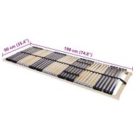 Ламелна подматрачна рамка Кафяво 90 x 190 cm