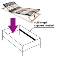 Ламелна подматрачна рамка Кафяво 90 x 190 cm