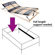 Ламелна подматрачна рамка Кафяво 100 x 190 cm