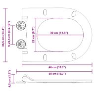 Тоалетна седалка Регулирума Черно 48,5 x 36 x 5 см Полипропилен