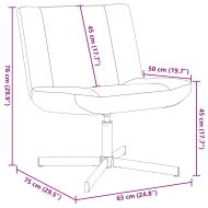 Въртящ се стол Бежово 63 x 75 x 76 см Овча